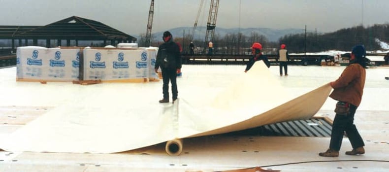 Installing a Custom Roll of FiberTite Roofing Membrane