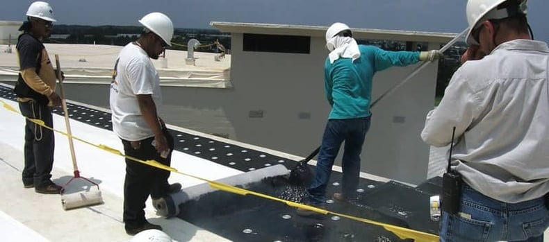 Contractors Installing a FiberTite Hybrid Roofing System
