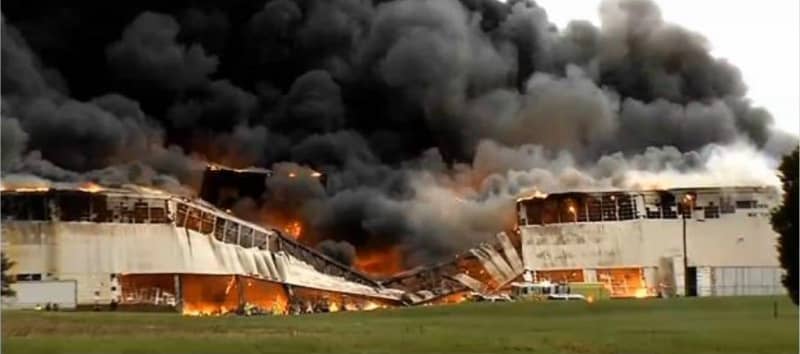 Fire Destroys a Storage Building