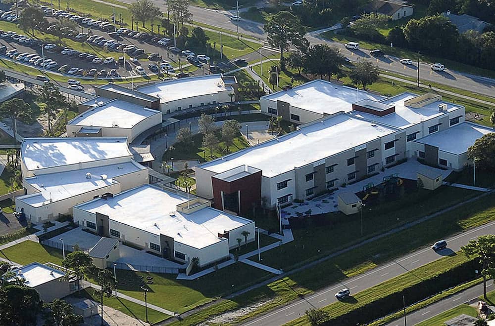 Fully Adhered Roof at Vero Beach Elementary in Vero Beach, Florida