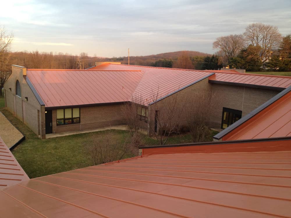 Ribbed Metal Roofing at North Bend Elementary School in Jarrettsville, Maryland
