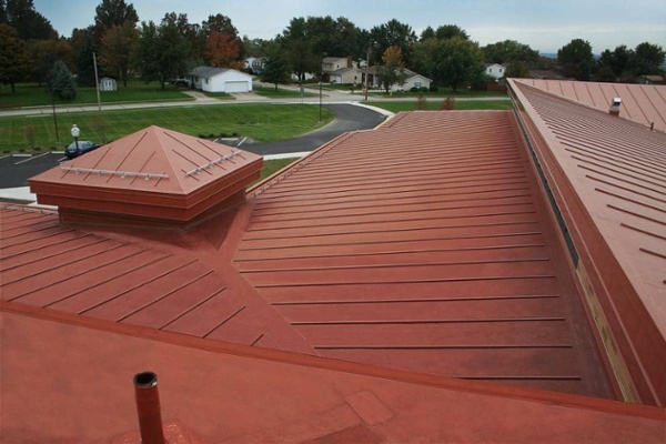Simulated Metal Roofing System at Rittman High School in Rittman, Ohio