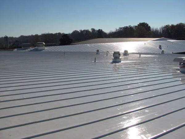 Ribbed Metal Roofing at White River Valley High School in Switz City, Indiana