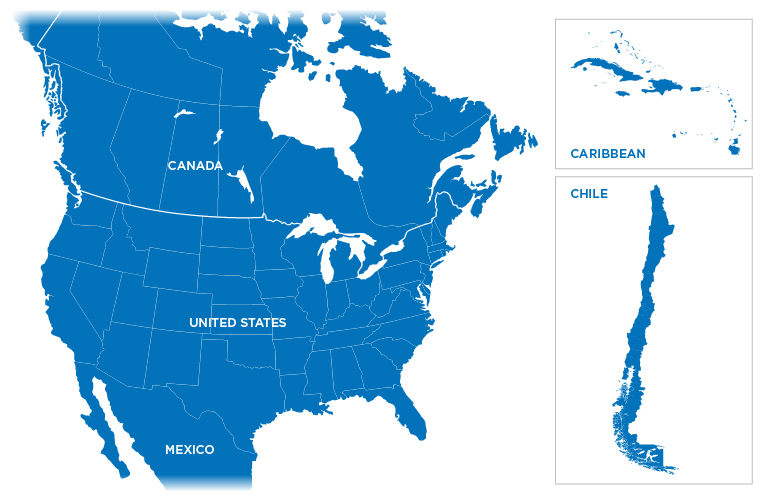 Technical Representative Map - no regions shown